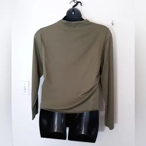 Roma Concept olive green drawstring side top