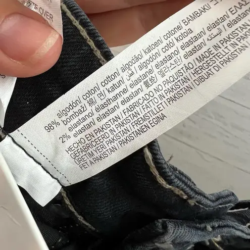 ZARA  Mid-Rise Black Wash Crop Flare Jeans Size 2