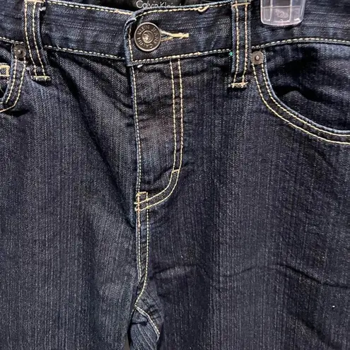 Calvin Klein dark wash skinny jeans with contrast stitching size 30/10 Blue