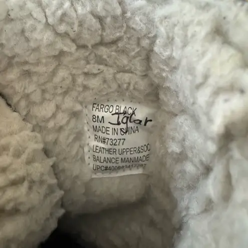 Vintage SO Black Suede Leather Sherpa Lined Winter Snow Boots Size 8M