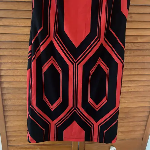 Enfocus Studio Women’s Red and Black Sleeveless Casual Dress Sz 6