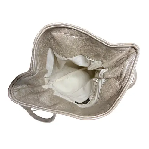 Mina Champagne Studded Leather Shoulder Bag