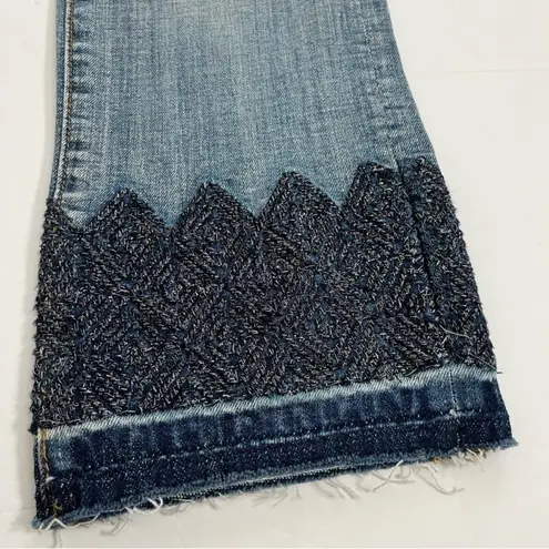 Driftwood Candace Jeans – Argyle Embroidered Hem - Size 26
