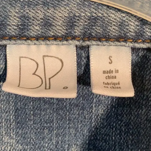 BP. Nordstrom Cropped Long Sleeve Denim Jacket Blue