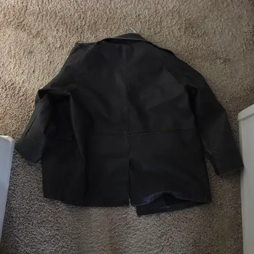 Forever 21 Faux Leather Double-Breasted Jacket