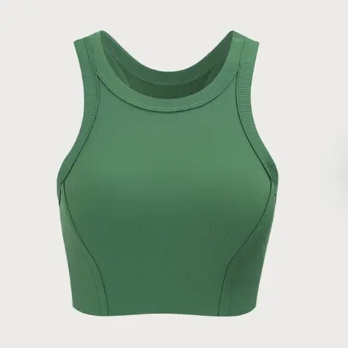 BERLOOK Green Round Neck Tank Top