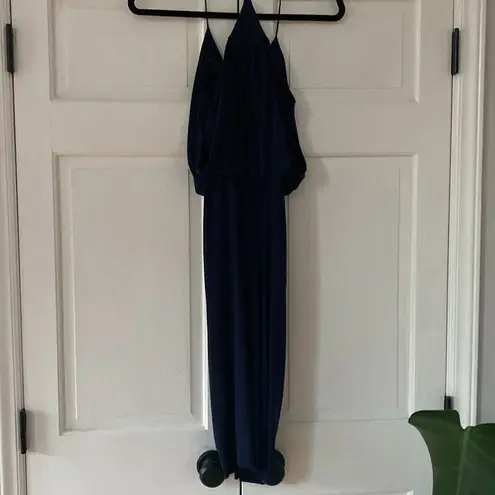 MISA Los Angeles  Domino Tie Front Mini‎ Dress Midnight Blue Navy