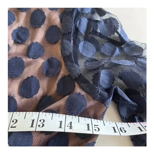 Eliza J Dot Mesh Bodice Fit & Flare Dress size 2