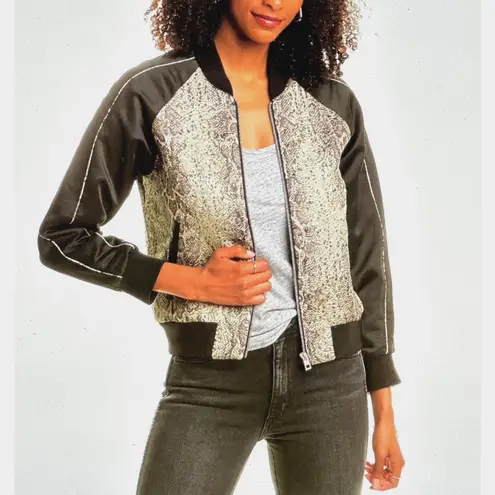 Zadig & Voltaire Billy Snake Deluxe Bomber Jacket XS fits a Small Black