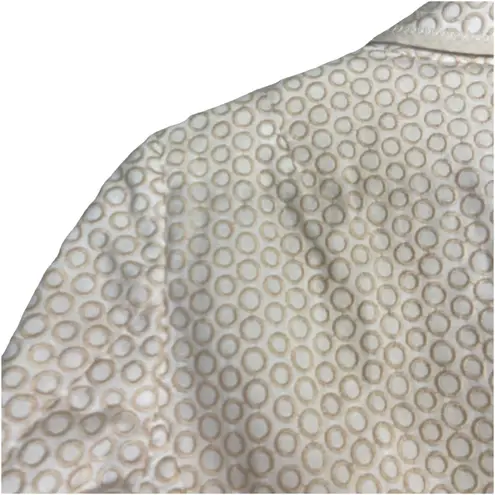 J Crew Schoolboy Eyelet Blazer Women’s Size 6 White Tan Beige Office Preppy