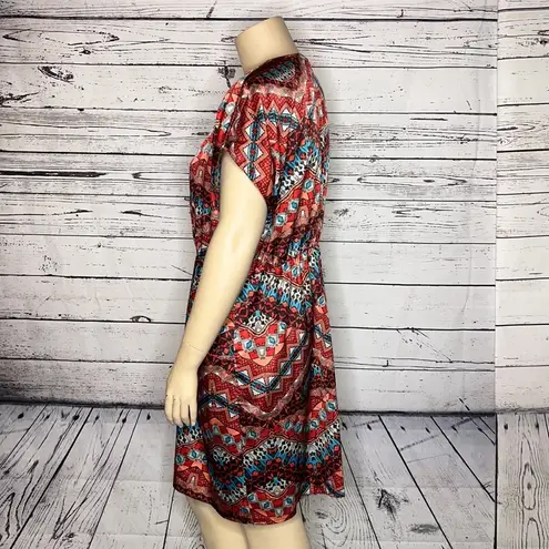 Fashion to figure FTF Size 3 Aztec Print Surplice V-Neckline Dress w/ Pockets