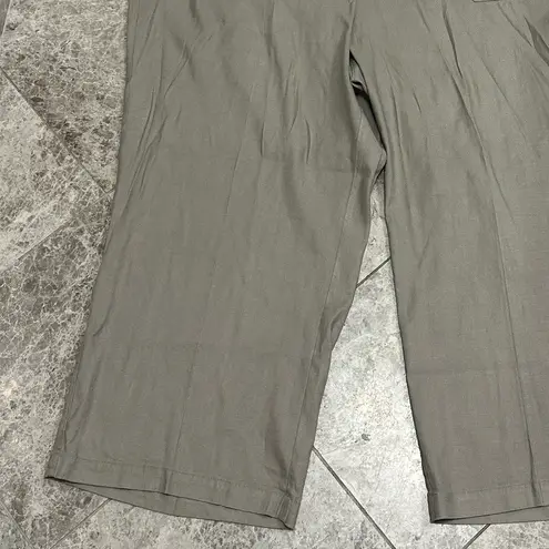 NYDJ High Waisted Wide Leg Cropped Cargo Pant NEW Size 18W Saddlewood