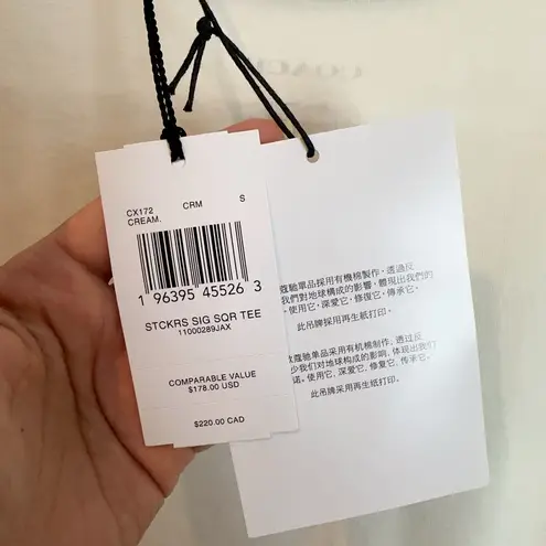 Coach NWT  Signature Square T Shirt With Sticker Patches size‎ S