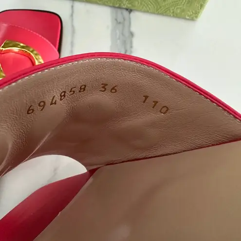 Gucci  Cara Leather Slide Sandals