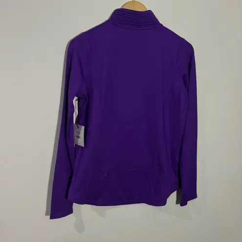 NWT Belyn Key Bk Mock Neck Long Sleeve Golf Top In Purple Orchid Size Small