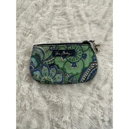 Vera Bradley  ID Change Purse Wallet Green Blue