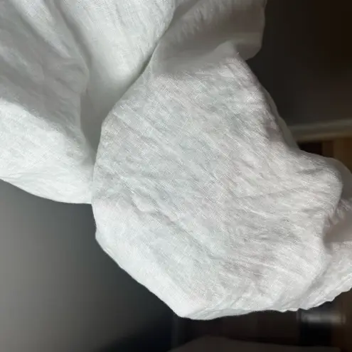 Johnny Was  Chandra White Linen Embroidered Tunic Dress Size Small Boho Indie