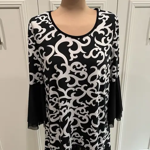 The Pyramid Collection Black & White Tunic Whimsigoth Fairy Grunge Artsy Boho Size L