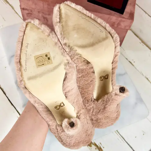 Dolce & Gabbana Pink Faux Fur Stiletto Pumps