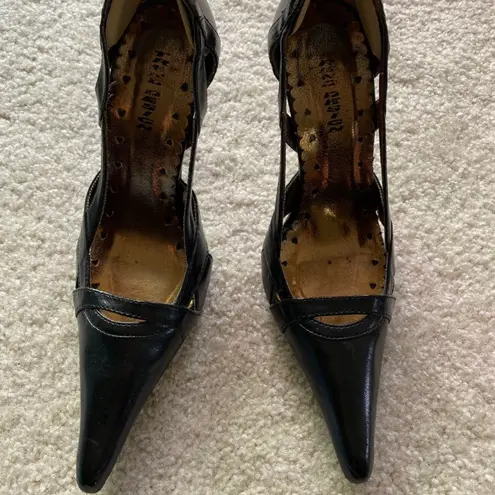 Strappy pointy stiletto pumps Black Size 6