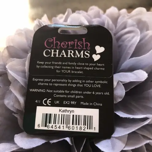 Cherish Charms KATHRYN Name Bracelet Charm Silvertone Silver Tone NEW