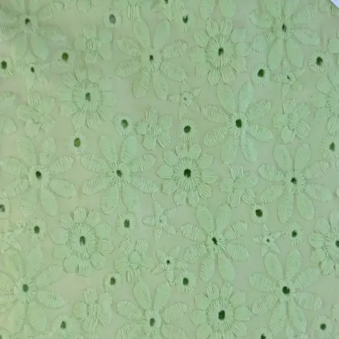 Denim & Co Larkspur Lime Floral Textured Skirt