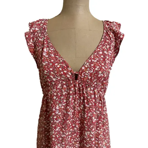 Rails  Red Ditsy Floral Anika Mini Dress Size Small