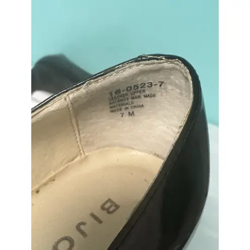 Bijou Shoes Leather Heel Black Shoes Slip