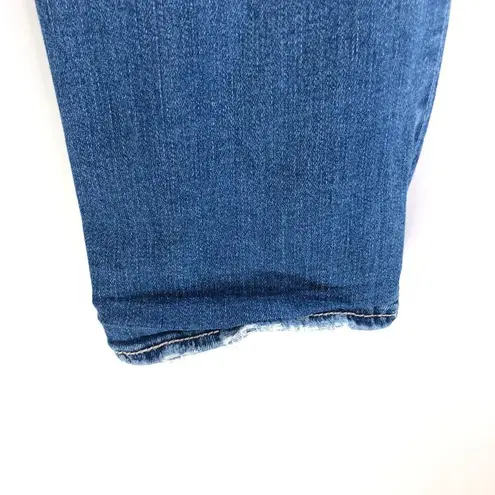 BKE Womens Stella Straight Jeans Distressed Low Rise Stretch 28Rx31.5