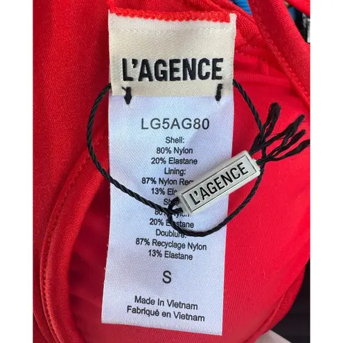 L'Agence Annabelle Shimmer Triangle Bikini Top Size Small