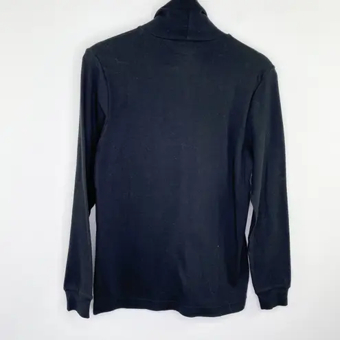 Woolrich Womens Black Turtleneck Shirt NWT Size XS Minimal Cotton Warm Winter