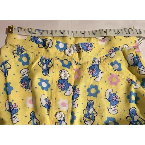 Unique Vintage  XS (2) Smurf Smurfette Skirt Movie Cartoon Retro 80s Pockets NWT