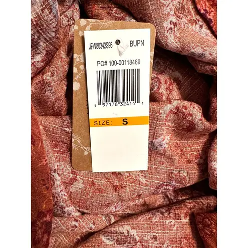 Mason & Belle Button & Loop Closure Tunic Rustic Floral size S