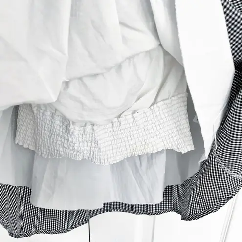 Babaton  Artizia Eckered Poplin Gingham Plaid Tube Top Blouse