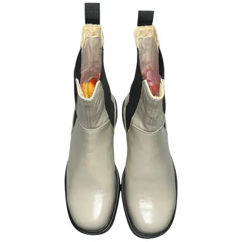 Vagabond Shoemakers Size 37 6.5 Cream Black Leather Tara Chelsea Platform Boots