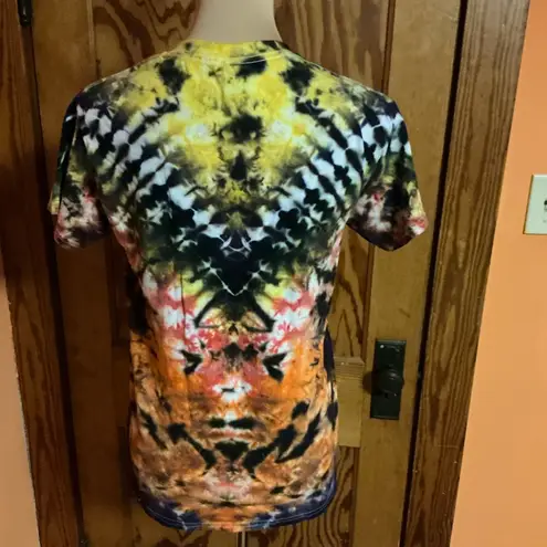 Autumn colors hippie chic tie dye t shirt