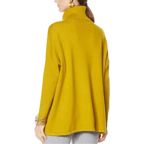 MarlaWynne Mustard Yellow Oversized Sweater size 2X Turtleneck NWT Pocket