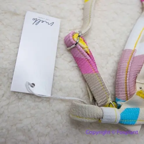 NEW Free People x mello the label Brazilian bikini top, size M Yellow Size M