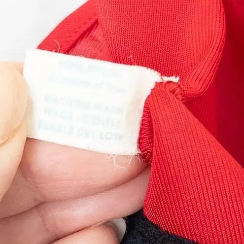 Y2K Coy Womens Cami Top Size S Red Black Lace Lingerie Coquette Party