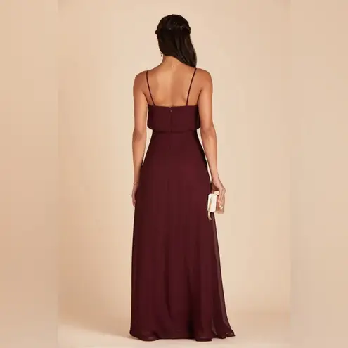 Birdy Grey  Gwennie Bridesmaid Dress in Chiffon Cabernet Size Large NWT