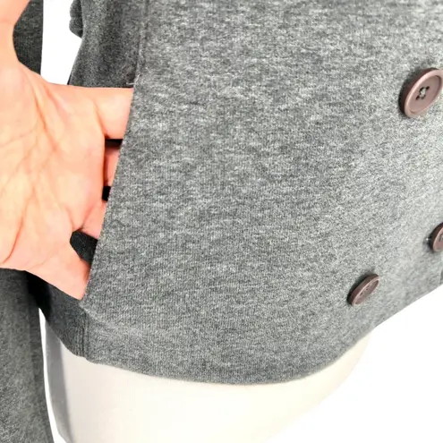 James Perse Brushed Jersey Double Breasted Blazer Gray Size Medium 2