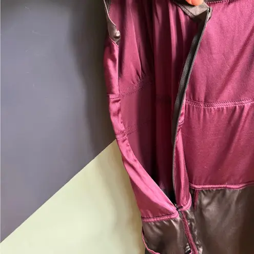 NWT Kiki de Montparnasse Silk Charmeuse Muse Romper, Size XS, Bordeaux Purple