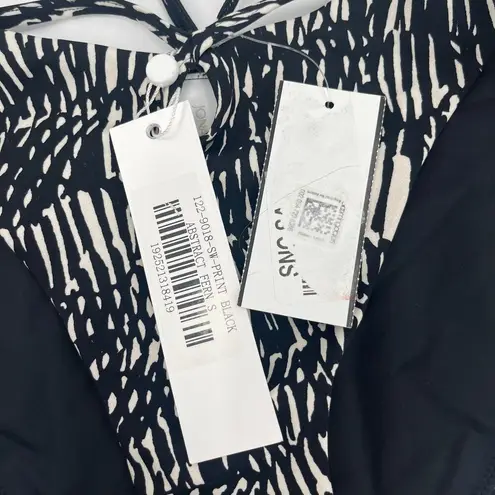 JONATHAN SIMKHAI Alani Bikini Swim Bottoms Size Small NWT Abstract Fern B&W Black