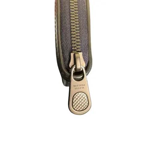 Bottega Veneta Nappa Intrecciato Leather Zip Around Long Wallet in Blue