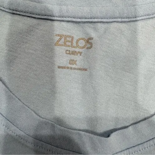 Zelos Curvy Blue Graphic “Let’s Hit The Bar” Women's Athletic Top Tee Size 0X