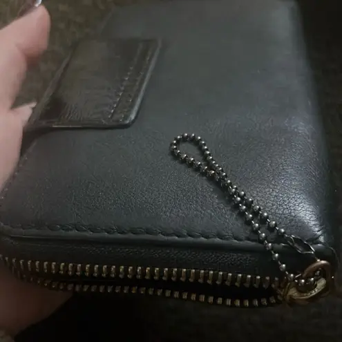 Ted Baker ✨ Black Patent Leather Buckle Zip Around Wallet✨