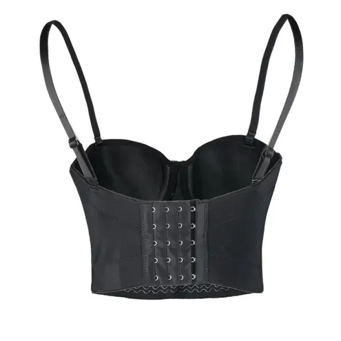 NWOT ELLACCI Black Sequin Bustier Push