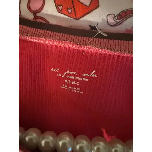 Urban Outfitters  Size M/L Out From Under go for gold ribbed crop Top Pink medium