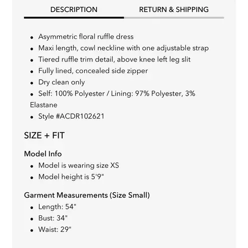 ASTR NWT  Levina Asymmetric Blue Floral Ruffle Dress