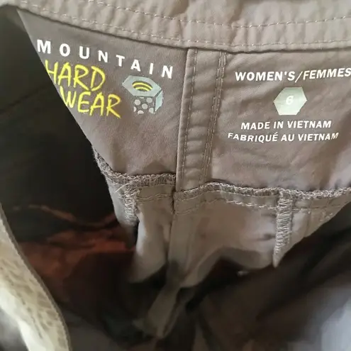 Mountain Hardwear  Brown Cargo Hiking Capris Women's Size 6 Pants